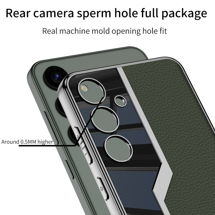 For Samsung Galaxy S24 5G GKK Plating TPU + Leather Supercar Full Coverage Phone Case(Purple)