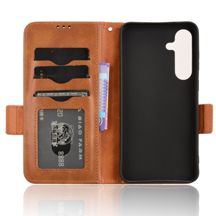 For Samsung Galaxy S24 5G Symmetrical Triangle Leather Phone Case(Brown) For Samsung Galaxy S24 5G Symmetrical Triangle Leather Phone Case(Brown)