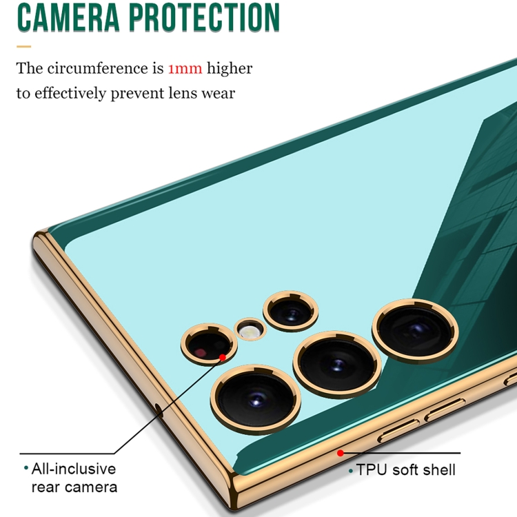 For Samsung Galaxy S24 Ultra 5G GKK Electroplating TPU Full Coverage Phone Case(Green) For Samsung Galaxy S24 Ultra 5G GKK Electroplating TPU Full Coverage Phone Case(Green)