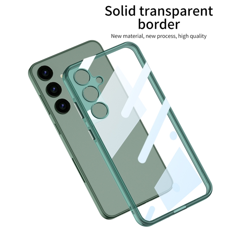 For Samsung Galaxy S24 5G GKK Space Frame Transparent PC + TPU Phone Case(Transparent Green) For Samsung Galaxy S24 5G GKK Space Frame Transparent PC + TPU Phone Case(Transparent Green)