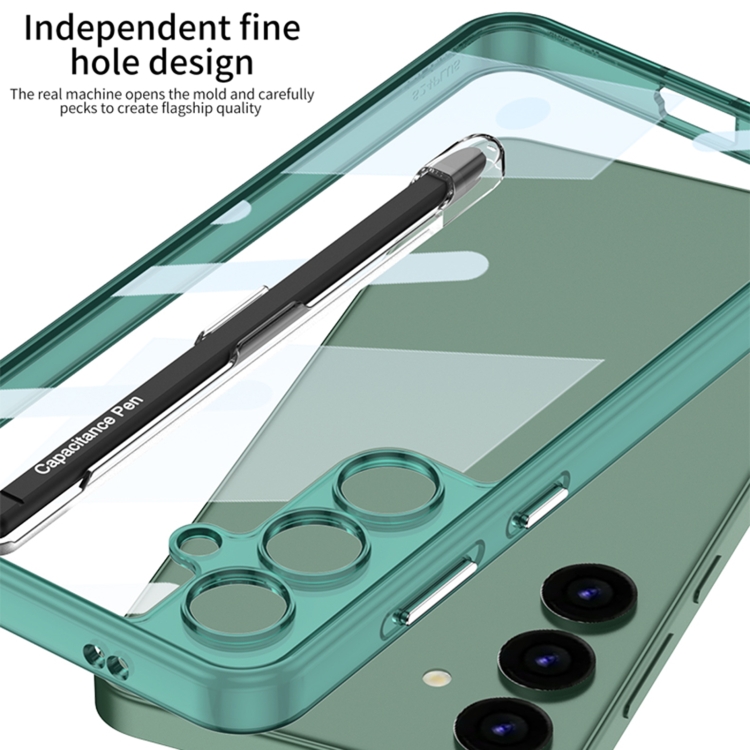 For Samsung Galaxy S24 5G GKK Space Frame Transparent PC + TPU Phone Case with Pen(Transparent Black) For Samsung Galaxy S24 5G GKK Space Frame Transparent PC + TPU Phone Case with Pen(Transparent Black)