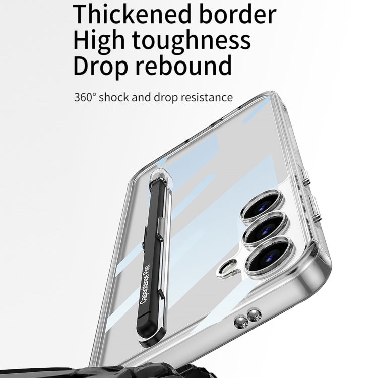 For Samsung Galaxy S24 5G GKK Space Frame Transparent PC + TPU Phone Case with Pen(Transparent Black) For Samsung Galaxy S24 5G GKK Space Frame Transparent PC + TPU Phone Case with Pen(Transparent Black)