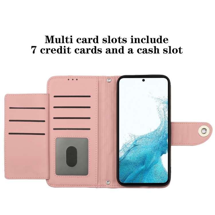 For Samsung Galaxy S23+ 5G Rhombic Texture Flip Leather Phone Case with Lanyard(Coral Pink) For Samsung Galaxy S23+ 5G Rhombic Texture Flip Leather Phone Case with Lanyard(Coral Pink)