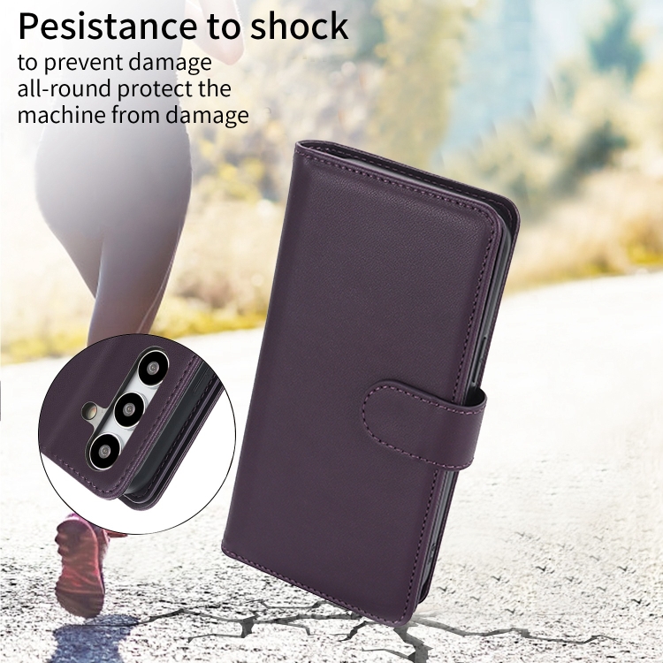 For Samsung Galaxy S24 Ultra 5G Multi-Card Wallet RFID Leather Phone Case(Dark Purple) For Samsung Galaxy S24 Ultra 5G Multi-Card Wallet RFID Leather Phone Case(Dark Purple)