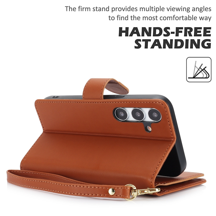 For Samsung Galaxy S24+ / S25+ 5G Multi-Card Wallet RFID Leather Phone Case(Brown) For Samsung Galaxy S24+ / S25+ 5G Multi-Card Wallet RFID Leather Phone Case(Brown)