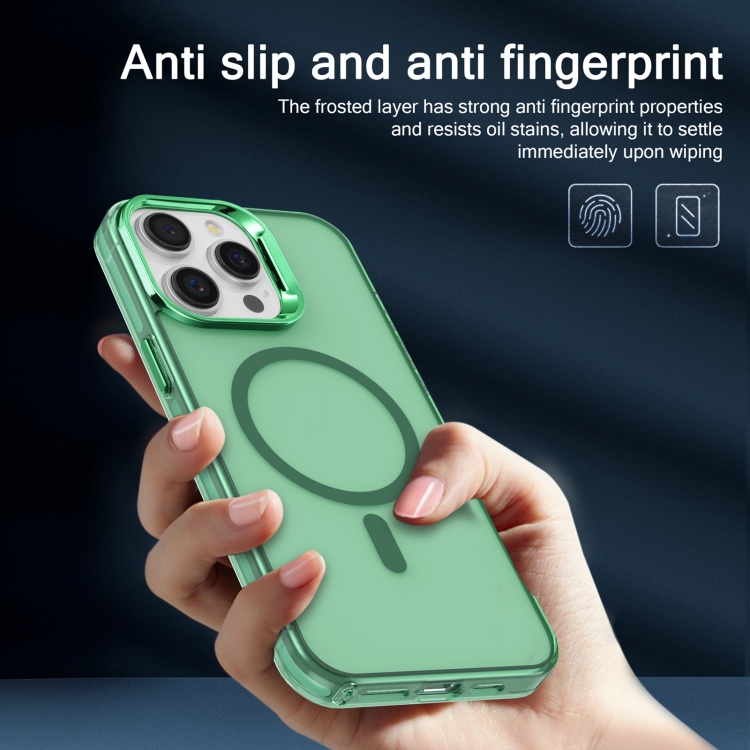 For iPhone 15 Pro Electroplated IMD Magsafe PC Hybrid TPU Phone Case(Green) For iPhone 15 Pro Electroplated IMD Magsafe PC Hybrid TPU Phone Case(Green)