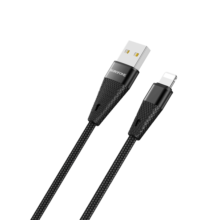 Borofone BU10 1.2m 2.4A Max Output USB to 8 Pin Pineapple Data Sync Charging Cable(Black) Borofone BU10 1.2m 2.4A Max Output USB to 8 Pin Pineapple Data Sync Charging Cable(Black)