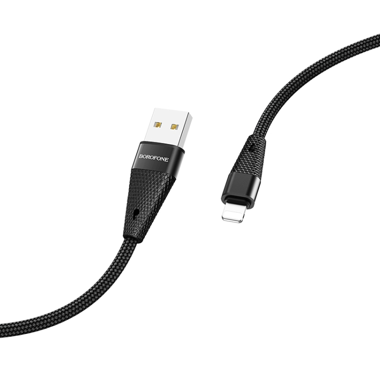 Borofone BU10 1.2m 2.4A Max Output USB to 8 Pin Pineapple Data Sync Charging Cable(Black) Borofone BU10 1.2m 2.4A Max Output USB to 8 Pin Pineapple Data Sync Charging Cable(Black)