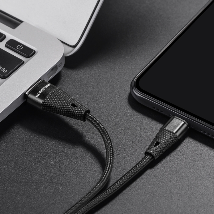 Borofone BU10 1.2m 2.4A Max Output USB to 8 Pin Pineapple Data Sync Charging Cable(Black) Borofone BU10 1.2m 2.4A Max Output USB to 8 Pin Pineapple Data Sync Charging Cable(Black)
