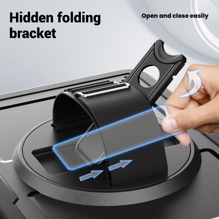 For iPad 10th Gen 10.9 2022 Honeycomb Hand Grip Turntable Stand Tablet Case(Black) For iPad 10th Gen 10.9 2022 Honeycomb Hand Grip Turntable Stand Tablet Case(Black)