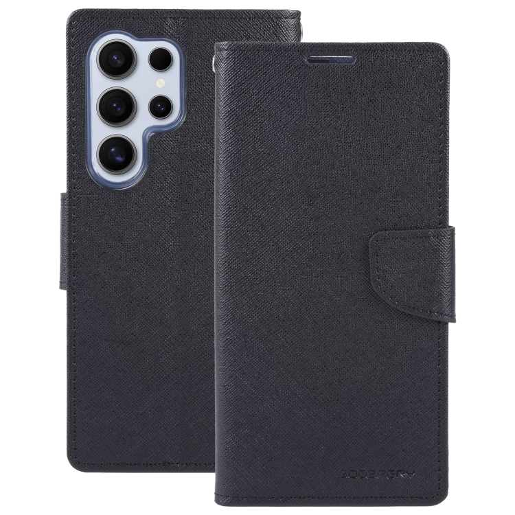For Samsung Galaxy S24 Ultra 5G GOOSPERY FANCY DIARY Cross Texture Leather Phone Case(Black) For Samsung Galaxy S24 Ultra 5G GOOSPERY FANCY DIARY Cross Texture Leather Phone Case(Black)