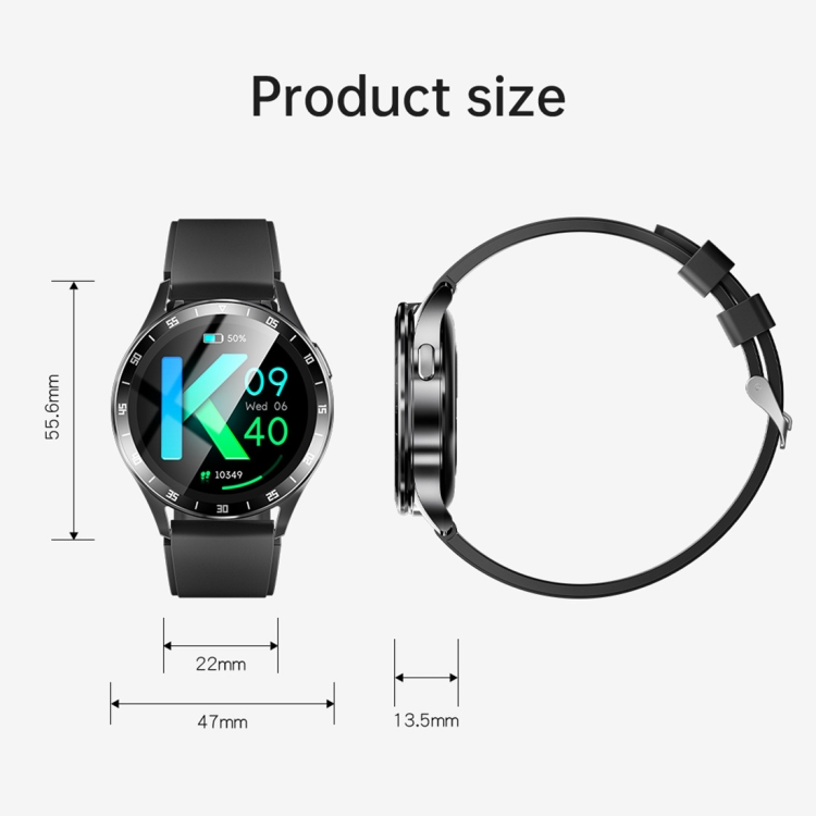 Auriculares X10 Reloj inteligente Pulsera impermeable de 1,39 pulgadas, compatible con llamadas Bluetooth / NFC / frecuencia cardíaca (negro) - B8