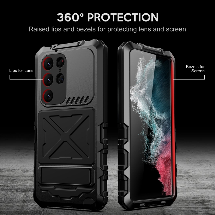 For Samsung Galaxy S24 Ultra 5G R-JUST Life Waterproof Dustproof Shockproof Phone Case(Black) For Samsung Galaxy S24 Ultra 5G R-JUST Life Waterproof Dustproof Shockproof Phone Case(Black)