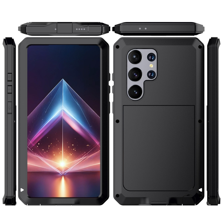 For Samsung Galaxy S24 Ultra 5G Shockproof Life Waterproof Silicone + Zinc Alloy Phone Case(Black) For Samsung Galaxy S24 Ultra 5G Shockproof Life Waterproof Silicone + Zinc Alloy Phone Case(Black)
