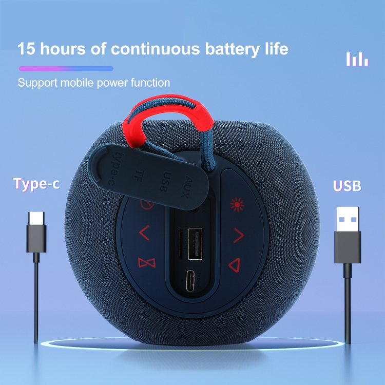 HOPESTAR H52 IPX6防水ポータブルワイヤレスBluetoothスピーカー(ブルー)