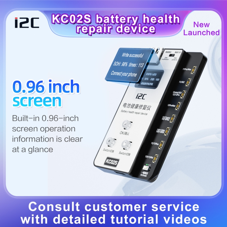 i2C KC02S Battery Health Recovery Device Activation Instrument For iPhone 11-15 Series - 3