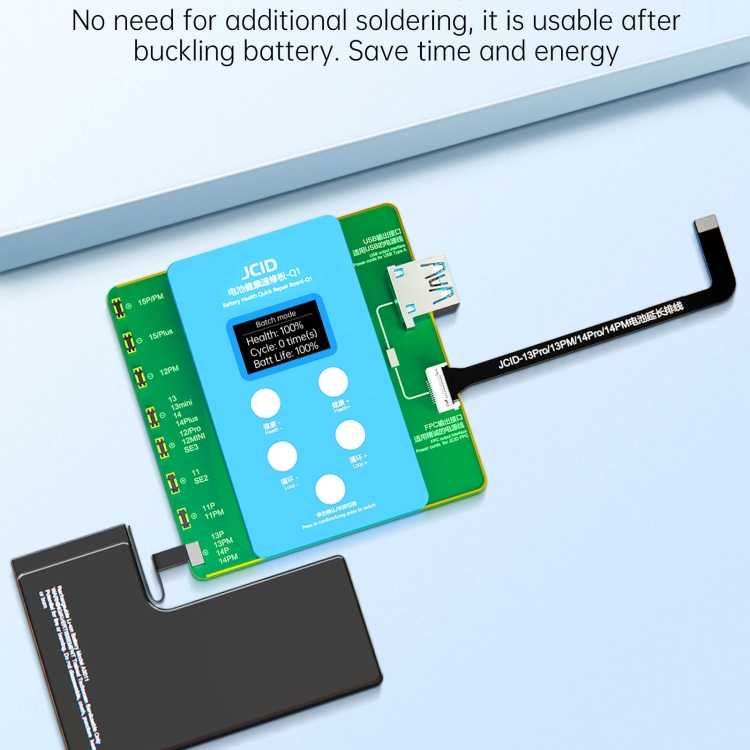 JCID Q1 Battery Health Quick Repair Board For iPhone 11-15 Pro Max - 2