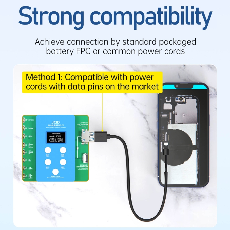 JCID Q1 Battery Health Quick Repair Board For iPhone 11-15 Pro Max - 3