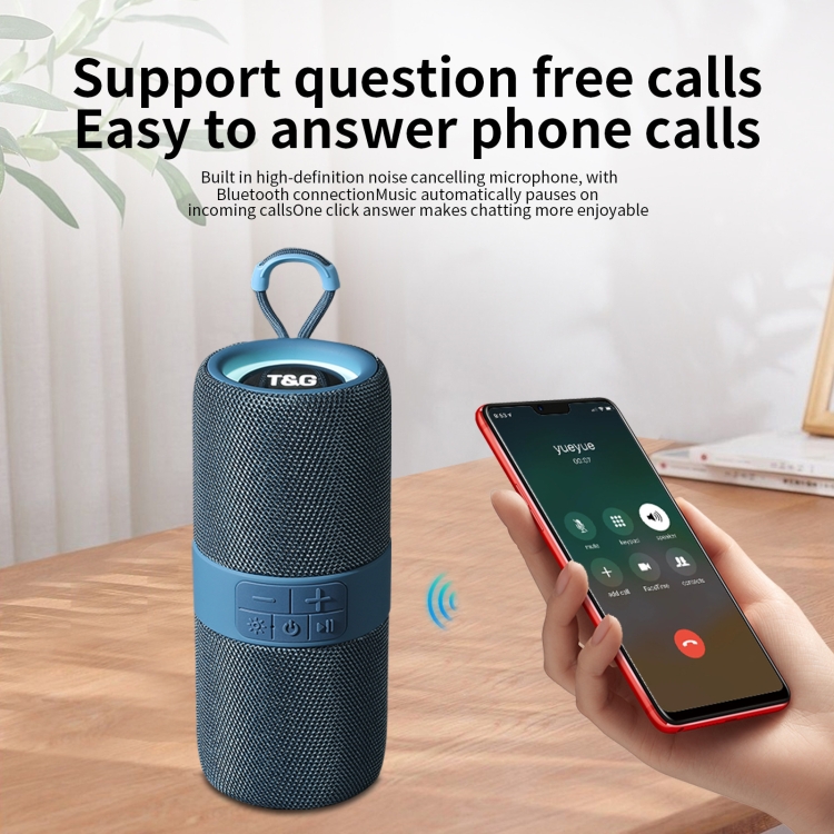 T&G TG-671 Portable Wireless 3D Stereo Subwoofer Speaker with FM/USB/LED(Black) - B4