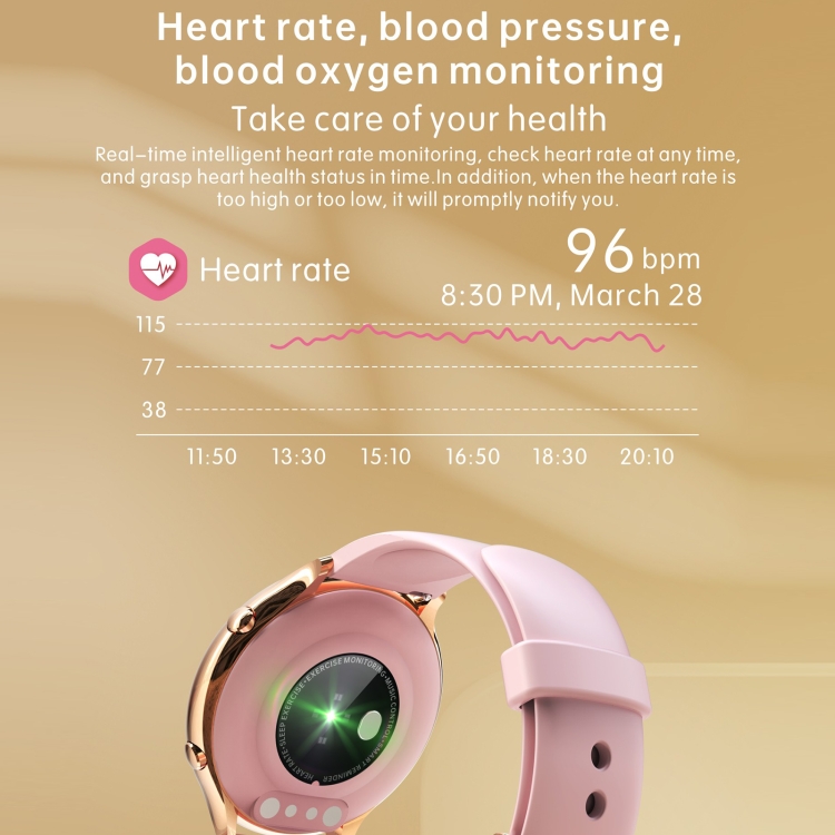 DM05 Reloj deportivo inteligente BT5.0 de 1,28 pulgadas, compatible con sueño / oxígeno en sangre / temperatura / frecuencia cardíaca / monitor de salud de presión arterial (negro) - B10