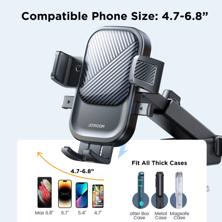 JOYROOM JR-OK6 Mechanical Car Phone Mount(Black) JOYROOM JR-OK6 Mechanical Car Phone Mount(Black)