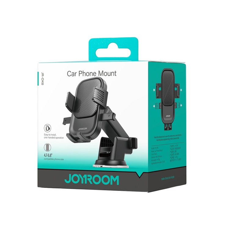 JOYROOM JR-OK6 Mechanical Car Phone Mount(Black) JOYROOM JR-OK6 Mechanical Car Phone Mount(Black)