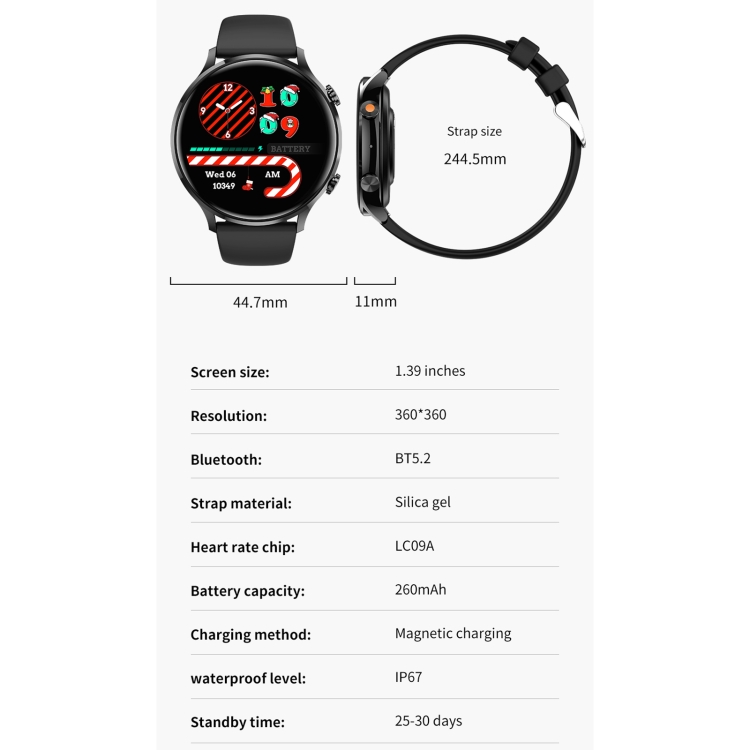 QS40 Reloj deportivo inteligente BT5.2 de 1,39 pulgadas, compatible con llamadas Bluetooth / sueño / oxígeno en sangre / temperatura / frecuencia cardíaca / monitor de salud de presión arterial (naranja) - B12