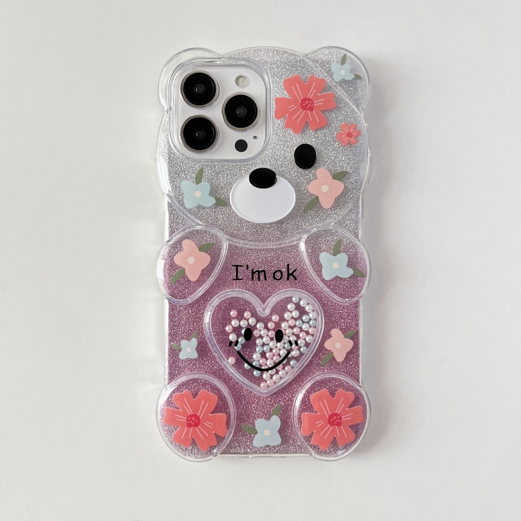 For iPhone 14 Plus Bear Shaped Painted TPU Phone Case(Astronaut) For iPhone 14 Plus Bear Shaped Painted TPU Phone Case(Astronaut)