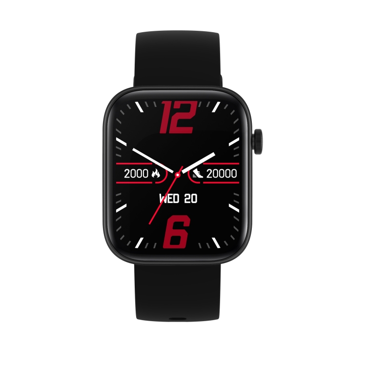 P43 Reloj inteligente Bluetooth con pantalla TFT de 1,8 pulgadas, compatible con monitoreo de frecuencia cardíaca y más de 100 modos deportivos (negro) - 1