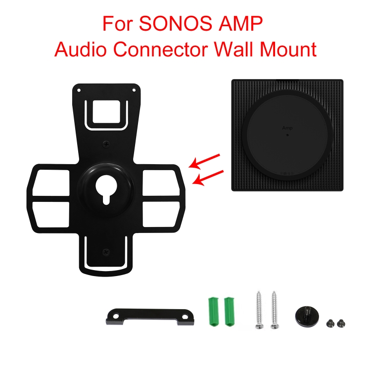 For SONOS Amp Multifunctional Audio Connector Wall Mount Bracket(Black) For SONOS Amp Multifunctional Audio Connector Wall Mount Bracket(Black)
