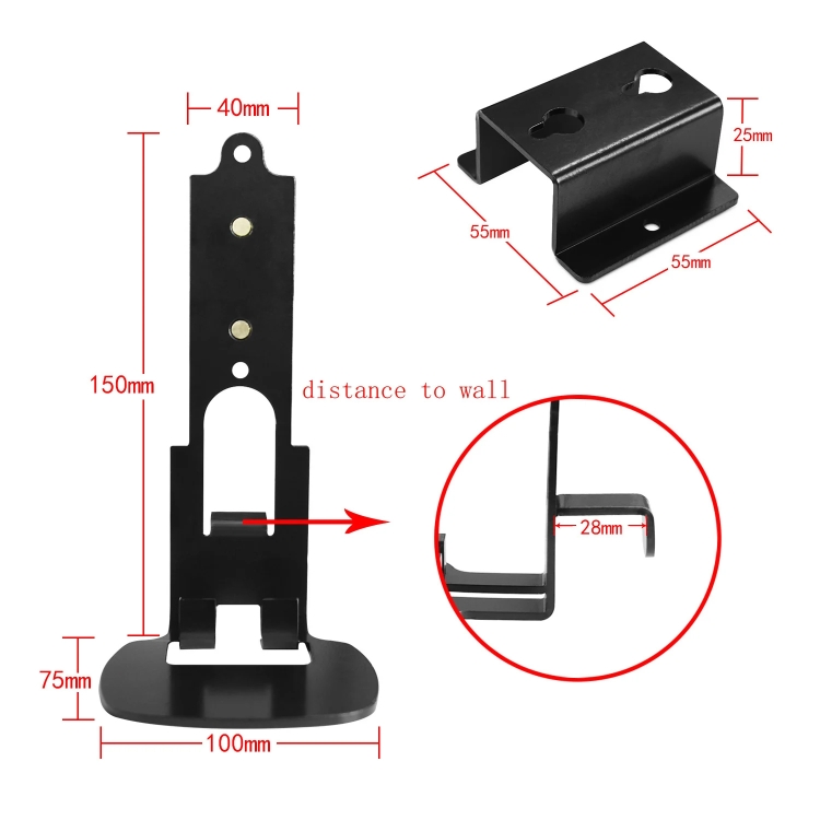 For SONOS One / One SL Wireless Bluetooth Speaker Wall Mount Metal Bracket(Black) For SONOS One / One SL Wireless Bluetooth Speaker Wall Mount Metal Bracket(Black)