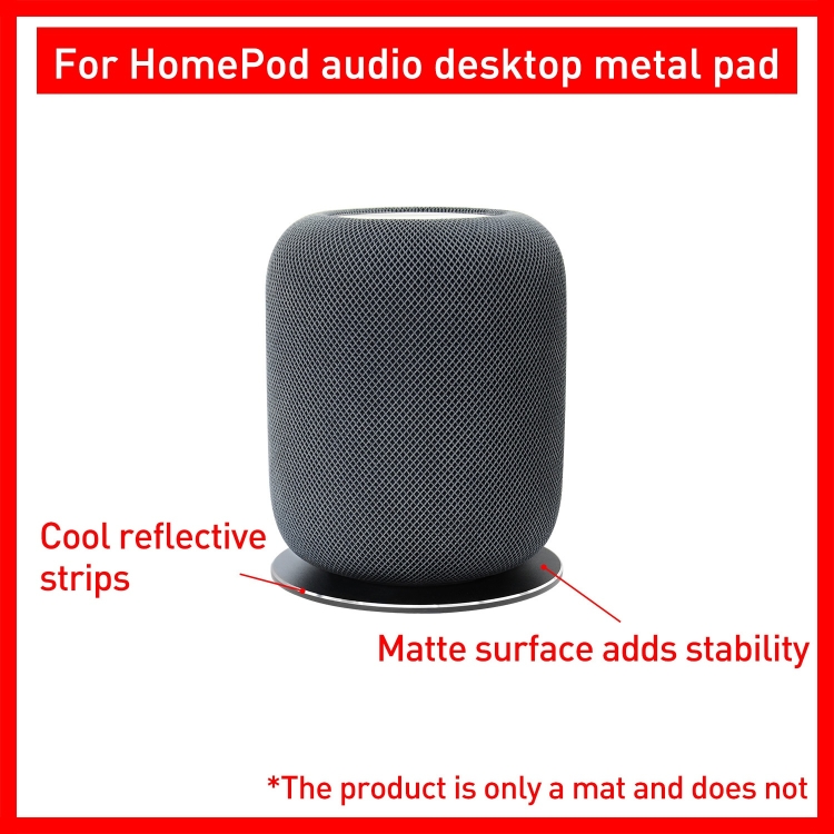 For HomePod/HomePod 2 Mini Smart Bluetooth Speaker Desktop Metal Pad(Black) For HomePod/HomePod 2 Mini Smart Bluetooth Speaker Desktop Metal Pad(Black)