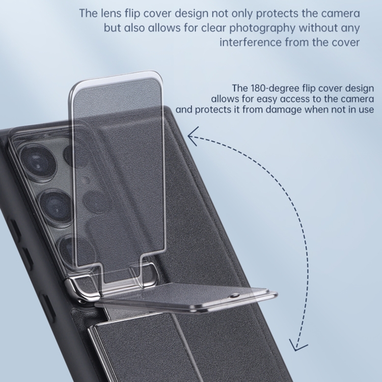 For Samsung Galaxy S24+ 5G Lens Flip Cover All-inclusive Phone Case with Holder(Brown) For Samsung Galaxy S24+ 5G Lens Flip Cover All-inclusive Phone Case with Holder(Brown)