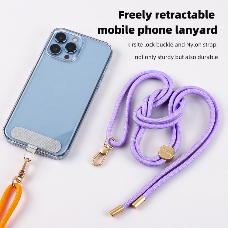 mutural Universal Mobile Phone Solid Color Lanyard(Orange)