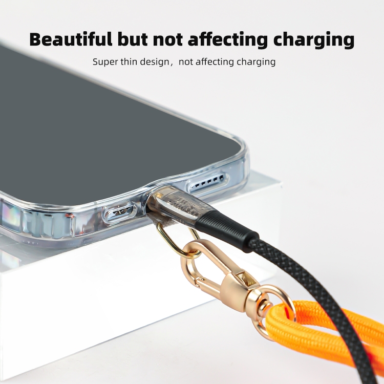 mutural Universal Mobile Phone Solid Color Lanyard(Orange)