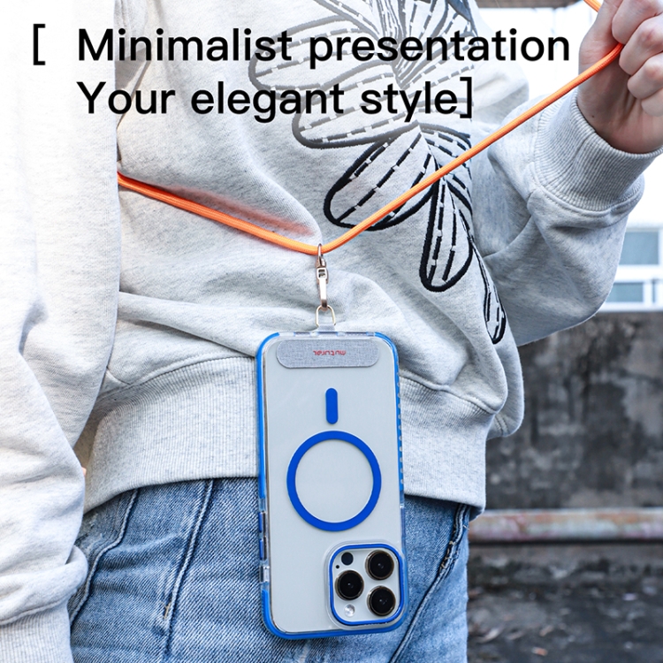 mutural Universal Mobile Phone Solid Color Lanyard(Orange)
