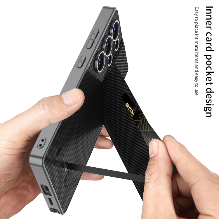 For Samsung Galaxy S25 Ultra 5G GKK Rotor Bracket Recessed Card Bag Full Coverage Phone Case(Grey) For Samsung Galaxy S25 Ultra 5G GKK Rotor Bracket Recessed Card Bag Full Coverage Phone Case(Grey)