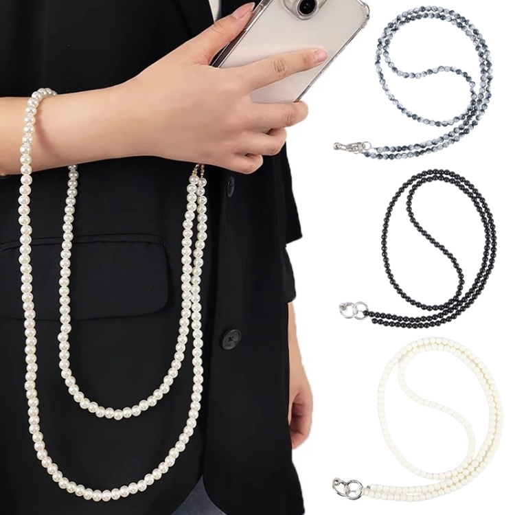 Mobile Phone Anti-lost Ink Wash Crossbody Long Bead Chain(Ink)