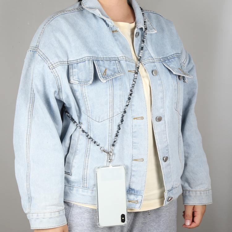 Mobile Phone Anti-lost Ink Wash Crossbody Long Bead Chain(Ink)