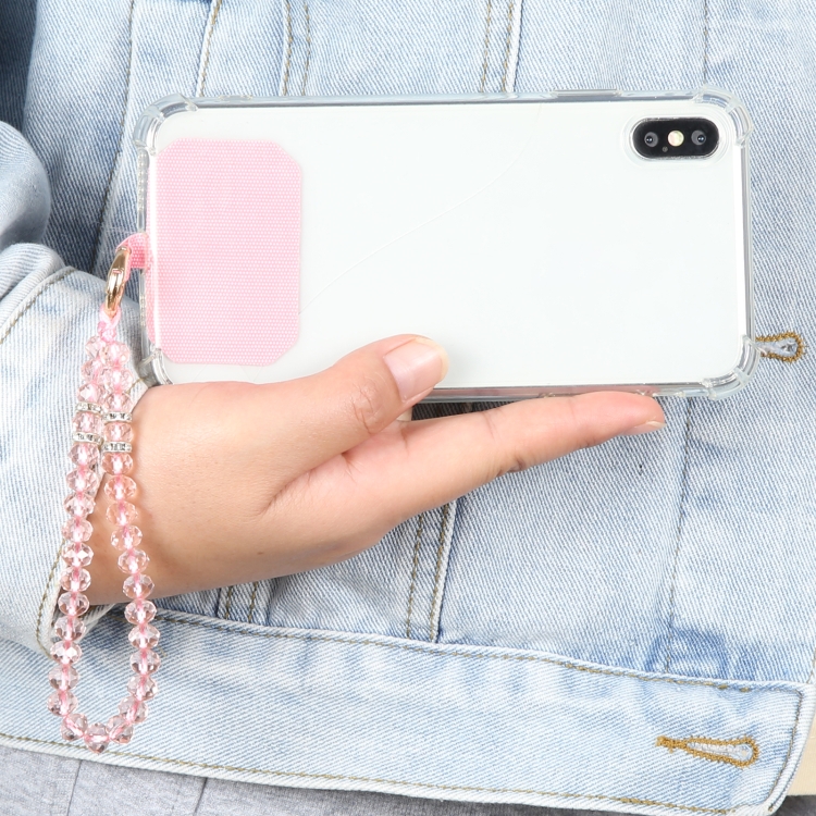 Mobile Phone Anti-lost Bead Chain Short Lanyard with Pad(Green) Mobile Phone Anti-lost Bead Chain Short Lanyard with Pad(Green)