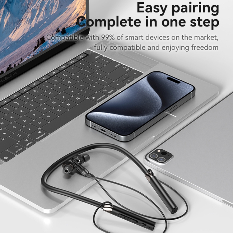 Yesido YSP15 Hanging-neck Double Dynamic Magnetic Wireless Bluetooth Earphone(Black) Yesido YSP15 Hanging-neck Double Dynamic Magnetic Wireless Bluetooth Earphone(Black)
