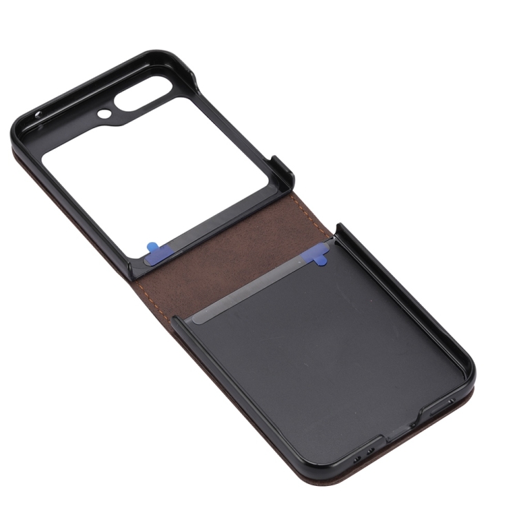 For Samsung Galaxy Z Flip6 Business Solid Color Magnetic RFID Anti-theft Phone Case(Brown) For Samsung Galaxy Z Flip6 Business Solid Color Magnetic RFID Anti-theft Phone Case(Brown)