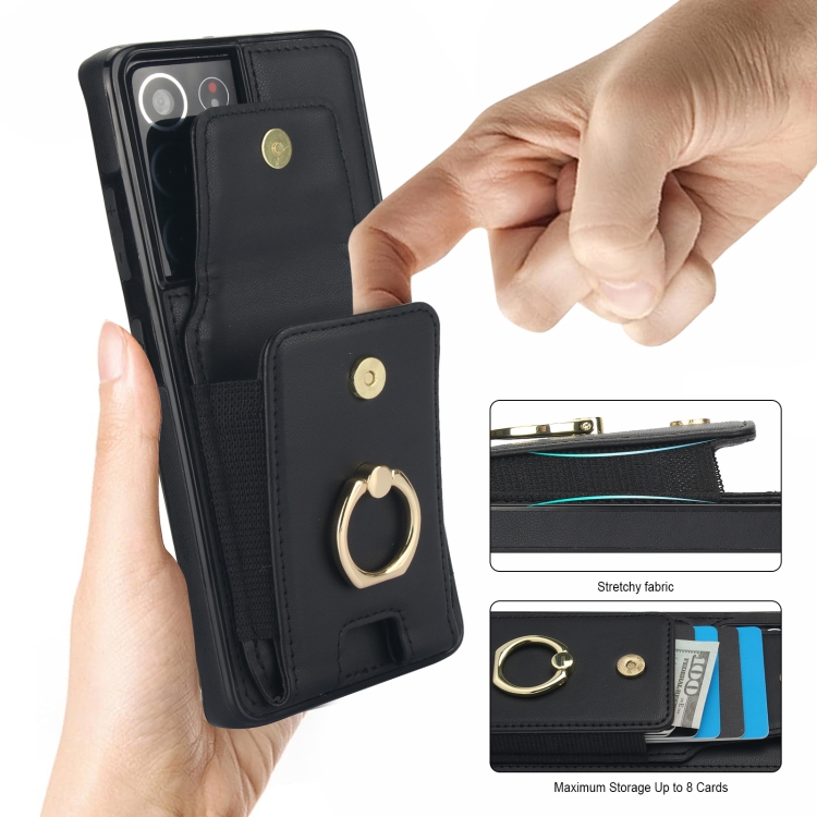 For Samsung Galaxy S21 Ultra 5G Elastic Card Bag Ring Holder Phone Case(Black) For Samsung Galaxy S21 Ultra 5G Elastic Card Bag Ring Holder Phone Case(Black)