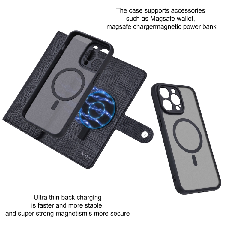 For iPhone 14 Pro ViLi GHA Series Shockproof MagSafe RFID Leather Attraction Horizontal Flip Phone Case(Black) For iPhone 14 Pro ViLi GHA Series Shockproof MagSafe RFID Leather Attraction Horizontal Flip Phone Case(Black)
