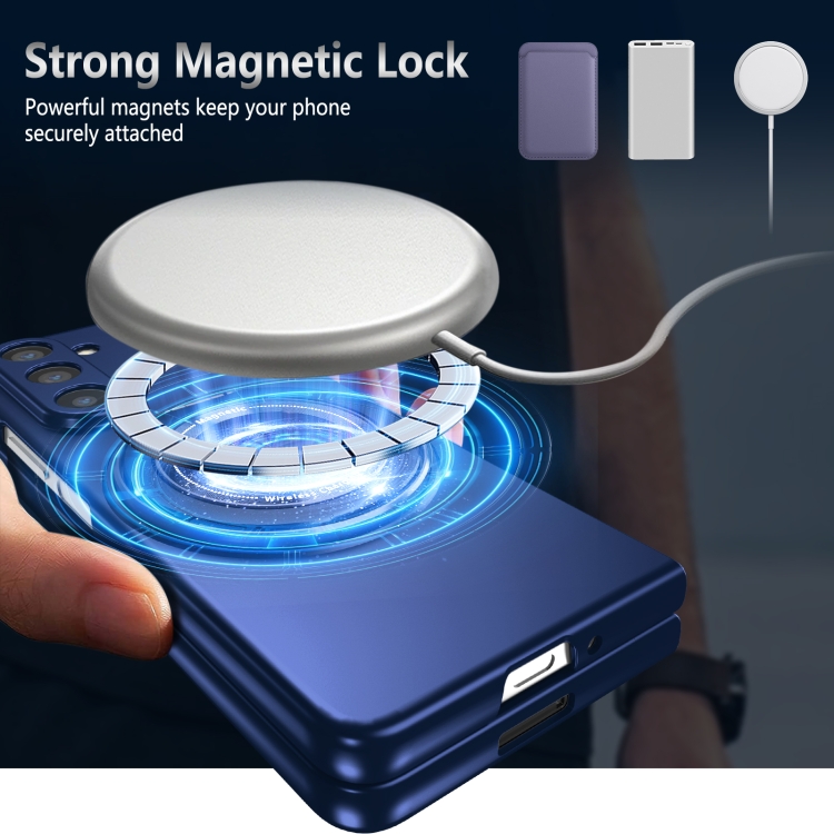 For Samsung Galaxy Z Fold5 5G 360 Degree Rotating Holder MagSafe PC Full Coverage Shockproof Phone Case(Blue) For Samsung Galaxy Z Fold5 5G 360 Degree Rotating Holder MagSafe PC Full Coverage Shockproof Phone Case(Blue)