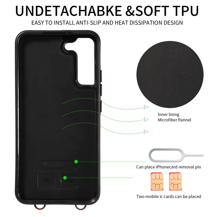 For Samsung Galaxy S22+ 5G Crossbodys Wallet Bag Ring Holder Leather Phone Case(Green) For Samsung Galaxy S22+ 5G Crossbodys Wallet Bag Ring Holder Leather Phone Case(Green)