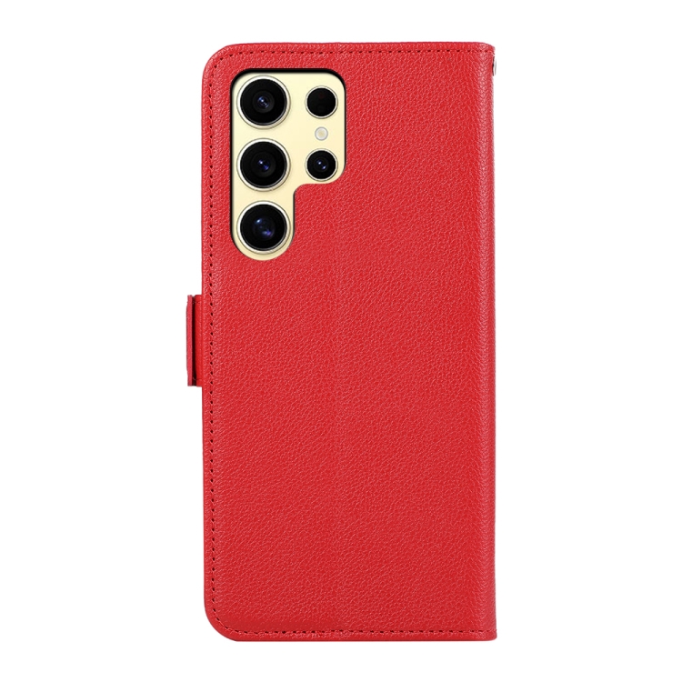 For Samsung Galaxy S22 Ultra 5G ABEEL Side-Magnetic Litchi Pattern Leather RFID Phone Case(Red) For Samsung Galaxy S22 Ultra 5G ABEEL Side-Magnetic Litchi Pattern Leather RFID Phone Case(Red)
