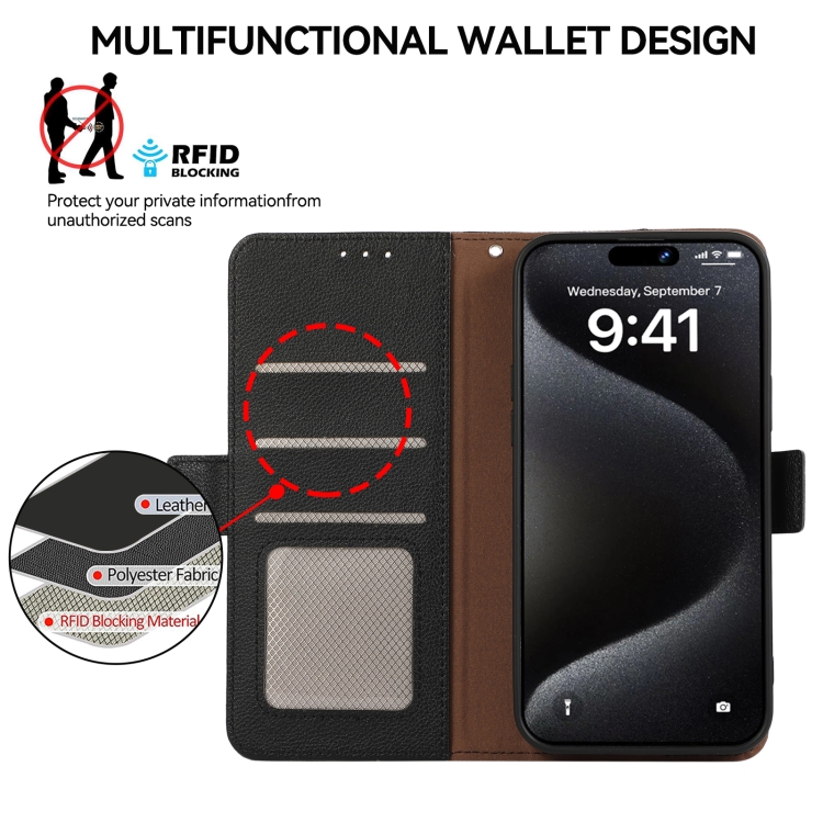 For Samsung Galaxy S23 Ultra 5G ABEEL Side-Magnetic Litchi Pattern Leather RFID Phone Case(Black) For Samsung Galaxy S23 Ultra 5G ABEEL Side-Magnetic Litchi Pattern Leather RFID Phone Case(Black)