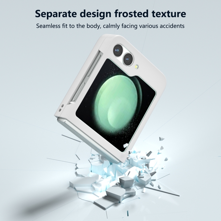For Samsung Galaxy Z Flip6 5G PC Frosted Full Coverage Phone Case(White) For Samsung Galaxy Z Flip6 5G PC Frosted Full Coverage Phone Case(White)