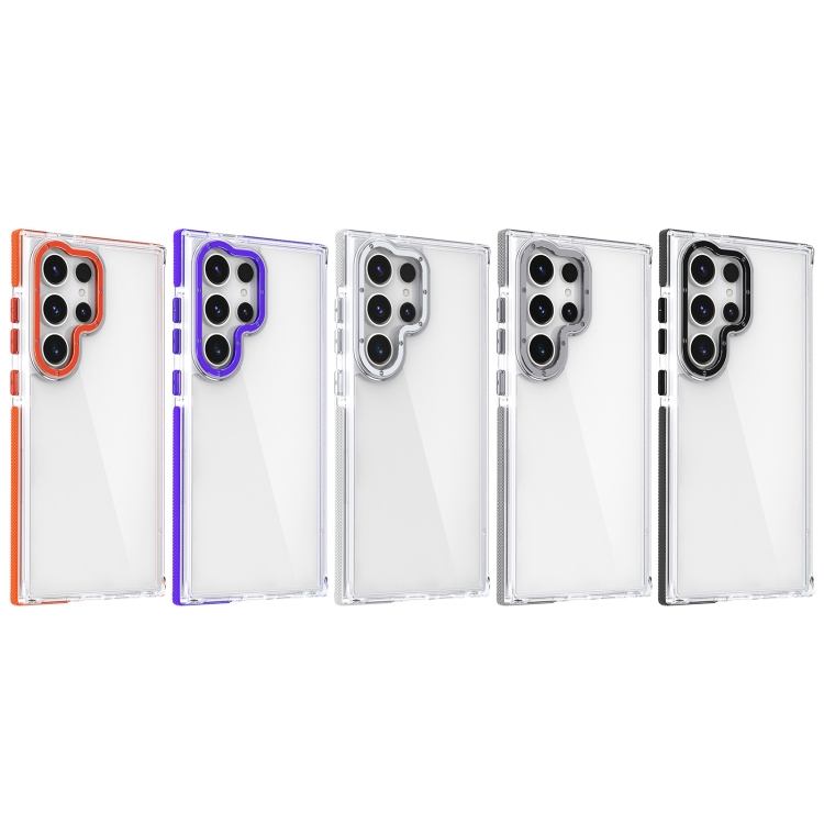 For Samsung Galaxy S24 Ultra 5G Dual-Color Clear Acrylic Hybrid TPU Phone Case(Orange) For Samsung Galaxy S24 Ultra 5G Dual-Color Clear Acrylic Hybrid TPU Phone Case(Orange)